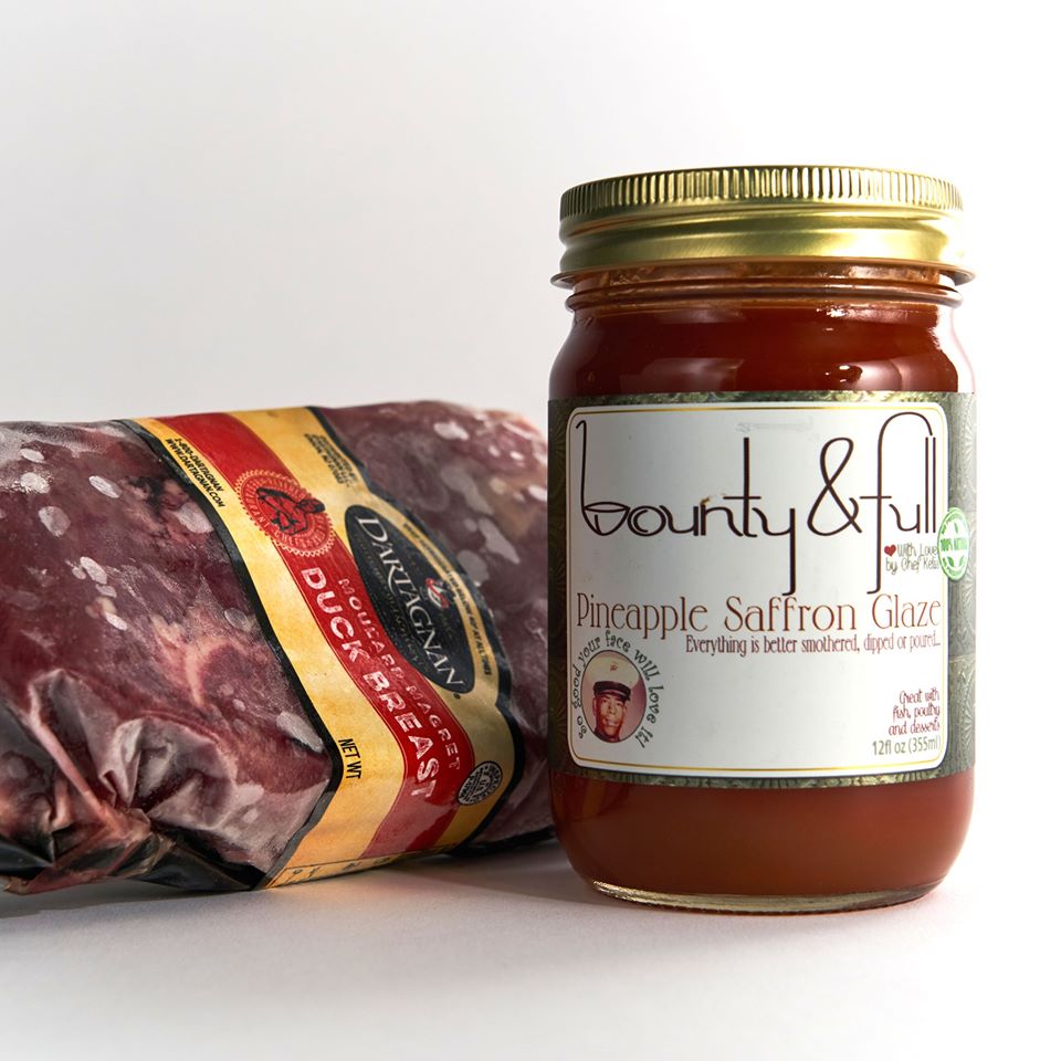 BountyandFull's tweet photo. Love at first taste 😍 Our #BountyAndFull Pineapple Saffron Glaze is the perfect match for this delicious Moulard duck, raised cage-free from @DArtagnanFoods! https://t.co/U9qaPG8fch