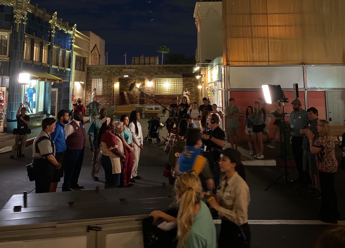 WDWNT's tweet photo. Filming for some sort of Cast Member-related video is currently underway at Disney's Hollywood Studios––and to all those Cast Members working today, thank you for all of your hard work in these trying times. https://t.co/fCEiQsEtDf