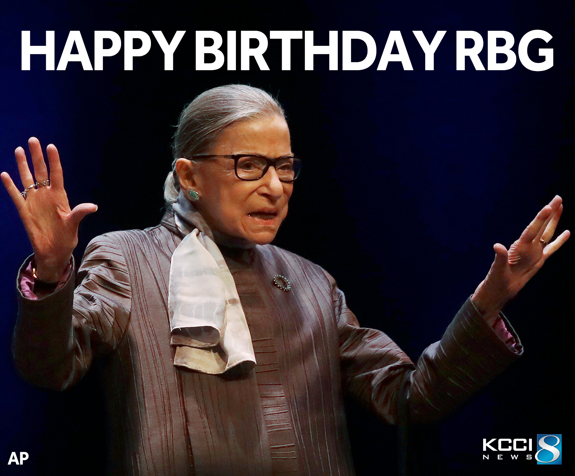 Happy birthday, Ruth Bader Ginsburg!  