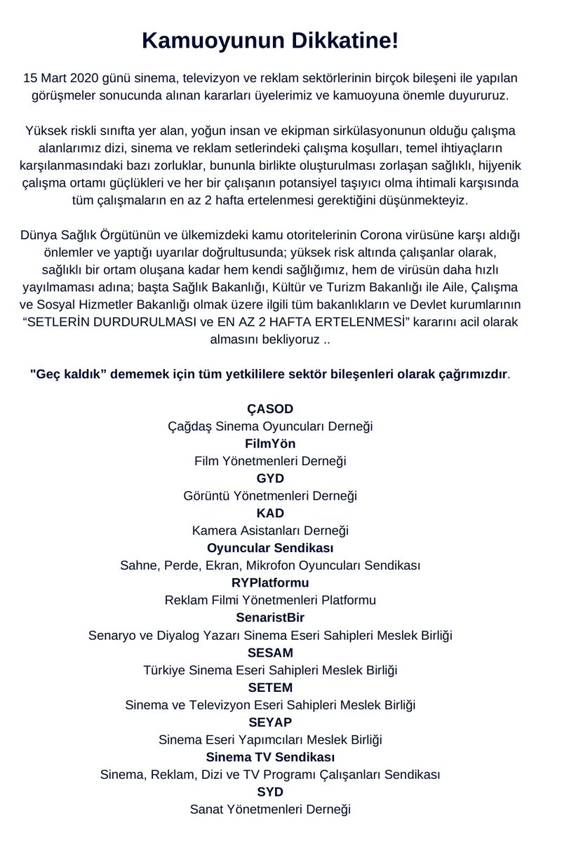 #ÇokGeçOlmadan #Covid19 #ÖnceCanGüvenliği