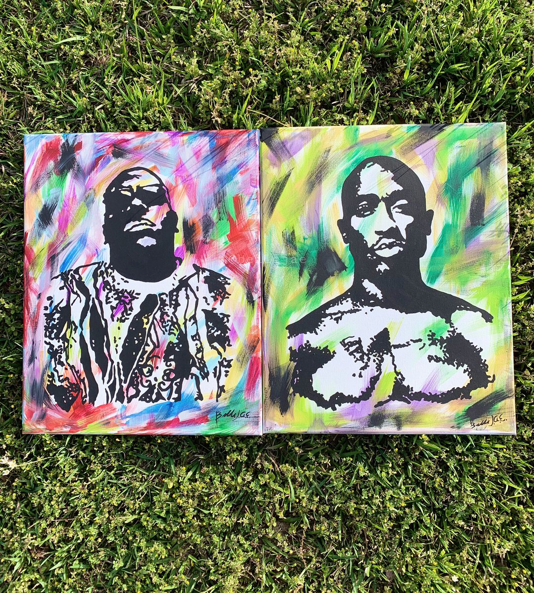 _bellejae's tweet photo. Two Legends Side By Side
BIG & PAC
16x20
Acrylic
!!!!Both pieces are up for grabs!!!!
#ARTbyBelleJAE #Tupacart #Biggiesmallsart
#notoriousbig #art #painter #artists #painting #youngblackartists #facebookart #artwork #portrait #acrylicpainting #acrylic #paint #canvas https://t.co/adyv6aizLQ