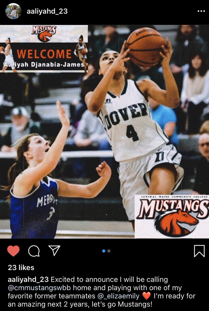AndrewMorong's tweet photo. Another recruit out of the great state of New Hampshire! Aaliyah brings elite athleticism and drive. Let’s go! 🐴🏀 #cmladymustangs https://t.co/KuxBaMkd7z