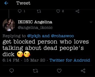 @/angelina_ikonic for this interaction with a minor and this TW/Dec 18.