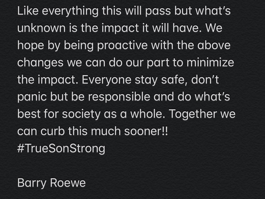 Please see this update on the changes we will temporarily make due to the Covid 19 situation. Thank you!