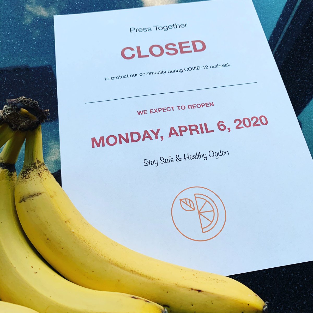 presstogether's tweet image. Press Together will be CLOSED during the COVID-19 outbreak. We expect to reopen April 6, 2020.

Stay safe and healthy Ogden 🤙🏼