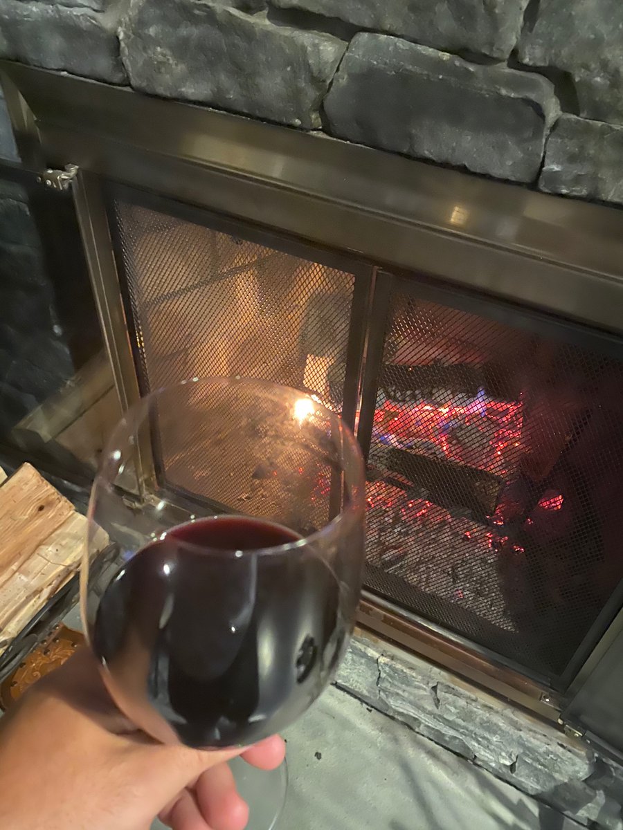 OOI045's tweet photo. A big Italian meal and a great glass of wine next to the fireplace really ruins my diet momentum #weakslave. It does however reduce stress and make me temporarily forget problems that seems big now but will be overcome and forgotten soon enough #strongslave. https://t.co/kT0ytaFtYS