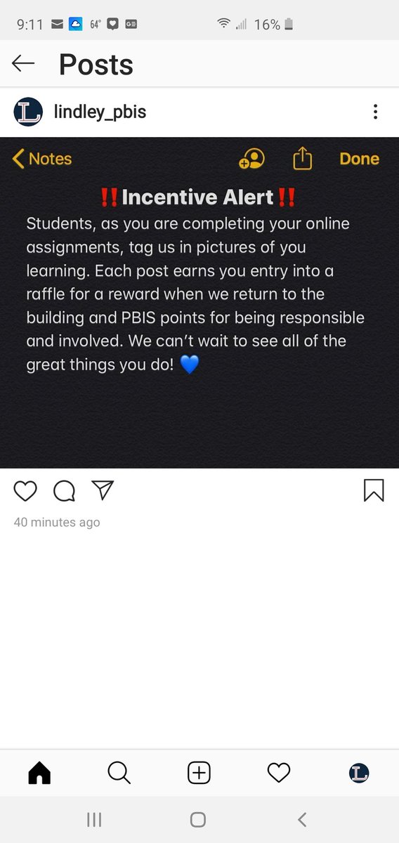 Just_T_Josh's tweet photo. Lindley MS students! Go follow this IG page! https://t.co/UDcosv2yLW