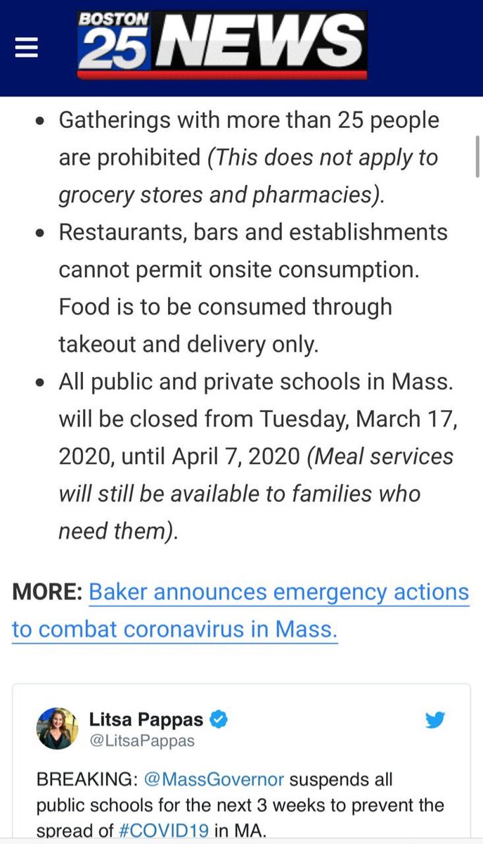 saudi_boston's tweet image. تنوية 🛑

من الثلاثاء 17 مارش حتى 17 أبريل.

جميع المطاعم في بوسطن والولاية بشكل عام بشكل عام سوف تكون مغلقة ، خدمة الطلبات الخارجية و التوصيل سوف تكون متاحة . 

جميع مدارس ماساتشوستس الخاصة والعامة مغلقة حتى 7 أبريل.

#سعوديون_في_بوسطن