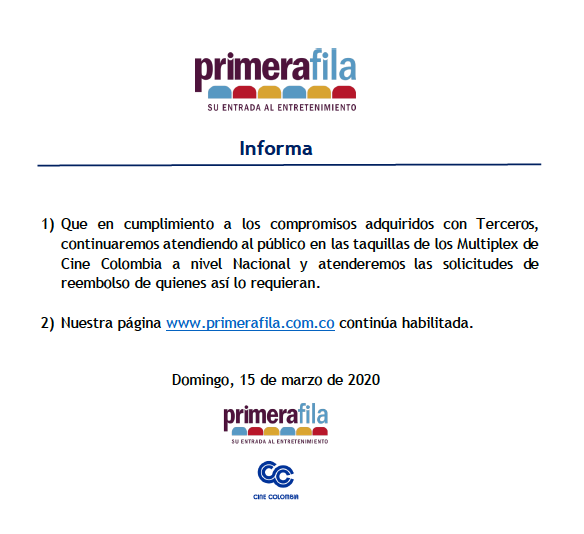 Comunicado oficial.