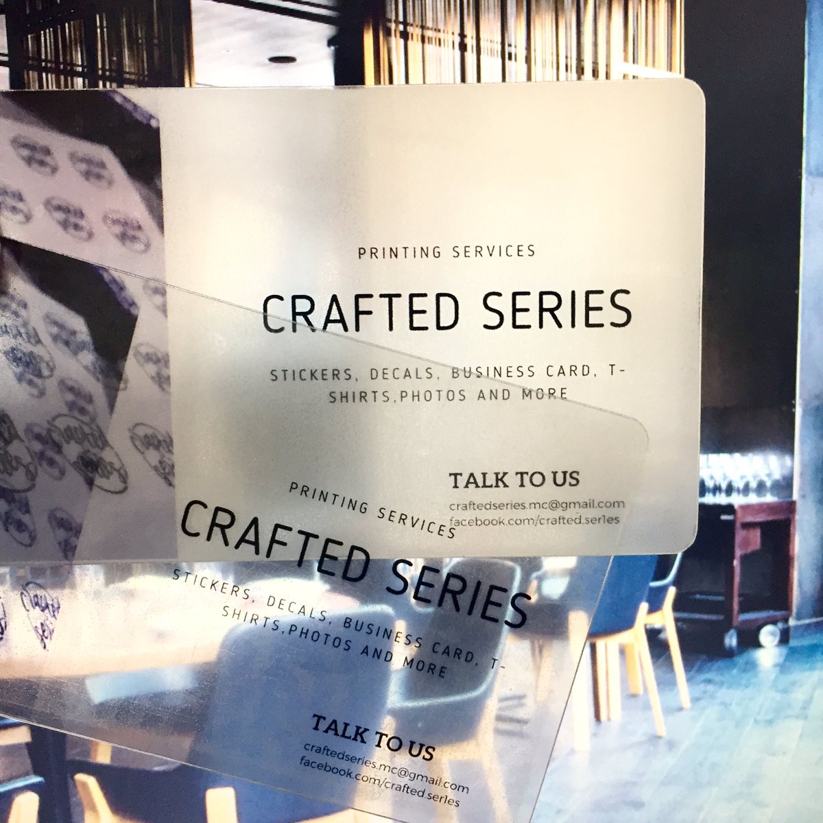 craftedseries's tweet photo. Need some transparent business/calling cards?

Try our Clear and Frosted Cards ✨
Also available in other sizes 😉

Send us a message for more info!

#business #businesscard #businesscarddesign #cards #card https://t.co/wYbRu7C2No