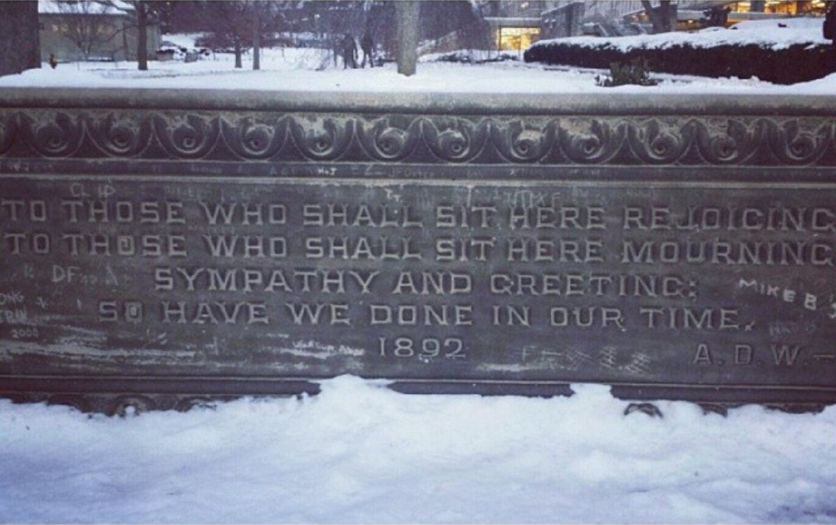 FJRodriguez2013's tweet photo. Post for @Cornell Seniors. I snapped this on the slope in my last hours on The Hill. "To those who shall sit here rejoicing... mourning... sympathy and greeting: so have we done in our time." --1892 #ThisIsCornell #LibeSlope
https://t.co/b194ytiWqy https://t.co/1hwe60HIBi