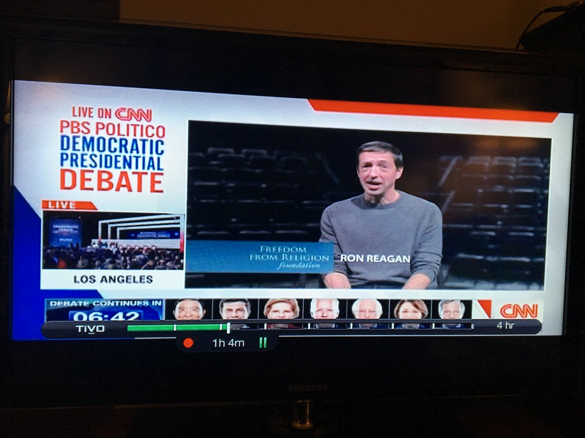 FFRF's tweet photo. If you missed seeing @FFRF's ad featuring #RonReagan ("unabashed atheist, not afraid of burning in hell") watch it on @ffrf's YouTube channel:
 https://t.co/NJbsoSiMHZ https://t.co/zdnE3VF47R