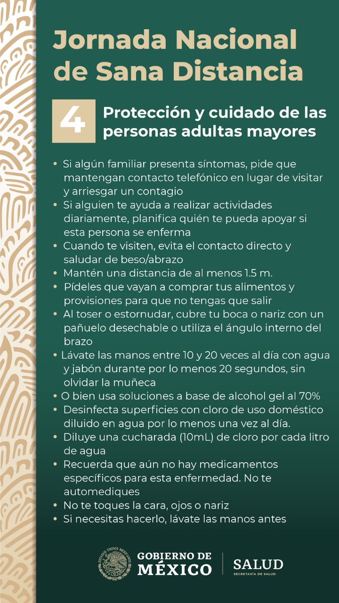 CantuCuevas's tweet photo. Por instrucciones de @SSalud_mx, del 23 de marzo al 19 de abril se realizará la Jornada Nacional de Sana Distancia, aquí les comparto más información. https://t.co/A9N8bgFdfE