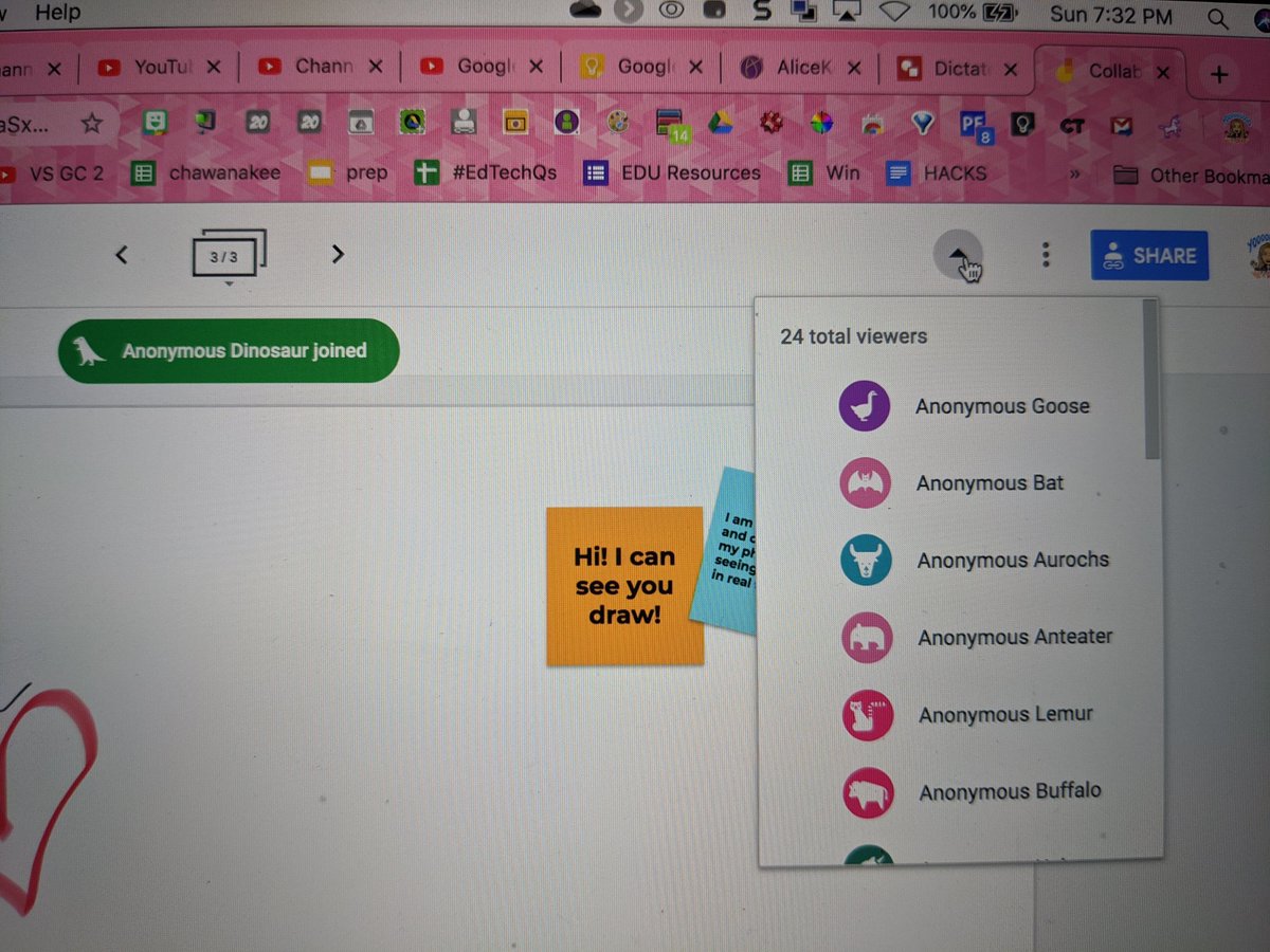 alicekeeler's tweet photo. I have 24 people in this Google Jamboard document at the same time. It's a Google Apps document so it works the same for sharing. https://t.co/BA8WFdLAUX  #googleEDU https://t.co/JfPiP10tNR