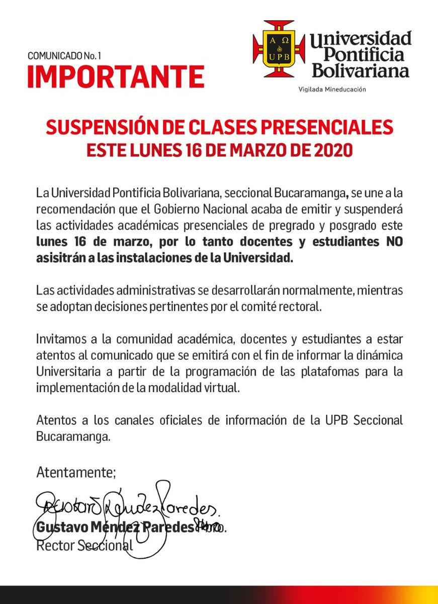 UPBBGA's tweet photo. Información oficial de interés para la Comunidad UPB Seccional Bucaramanga https://t.co/0IjgpkfbjV