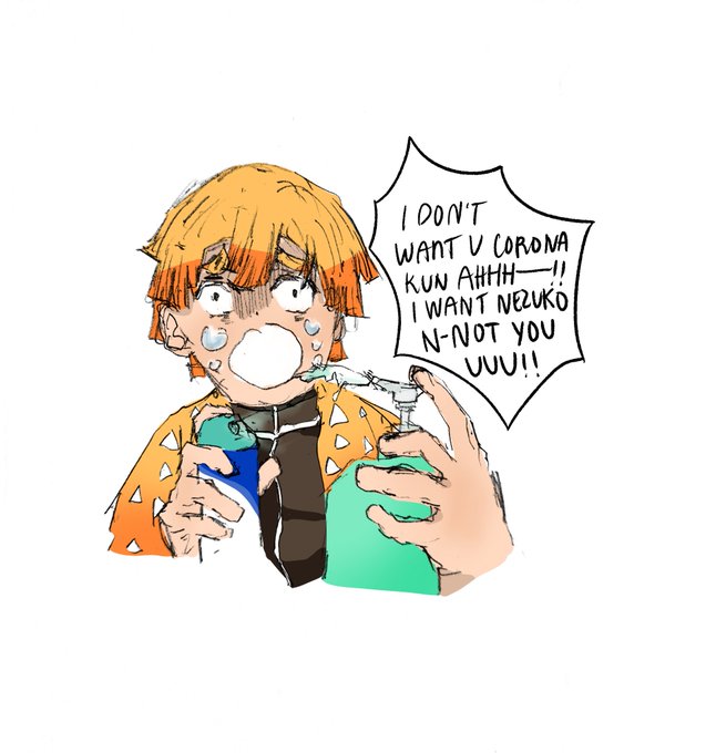 vintyさんがTwitterに投稿した我妻善逸(鬼滅の刃)のイラスト。