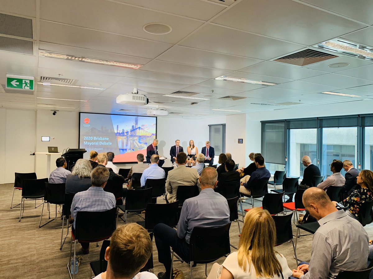 Infrastructure, Liveability, STEM.  2020 #brisbane mayoral debate. #engineersaustralia #brisbanecitycouncil #mayoraldebate