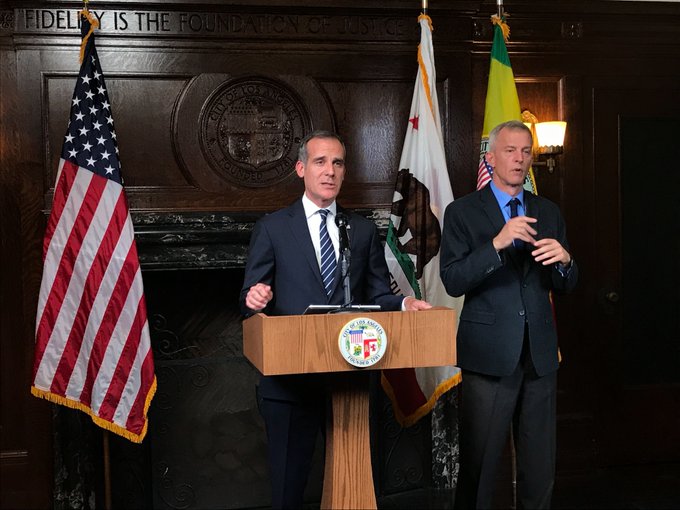 Mayor Garcetti delivers an update from City Hall on COVID-19 response