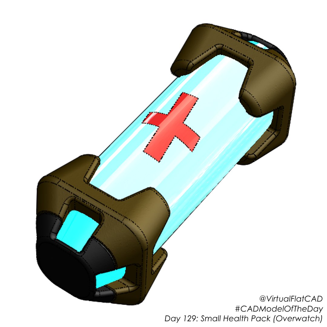 VirtualFlatCAD's tweet photo. What do you suppose is *in* an Overwatch health pack anyway? #CADModelOfTheDay 129.
.
.
#solidworks #cad #cae #3d # #3dmodeling #reverseengineering #render #rendering #photoview360 #glow #glowing #everyday #overwatch #blizzard #blizzardentertainment #health #healthpack #gamers https://t.co/IeUwbRdGaX