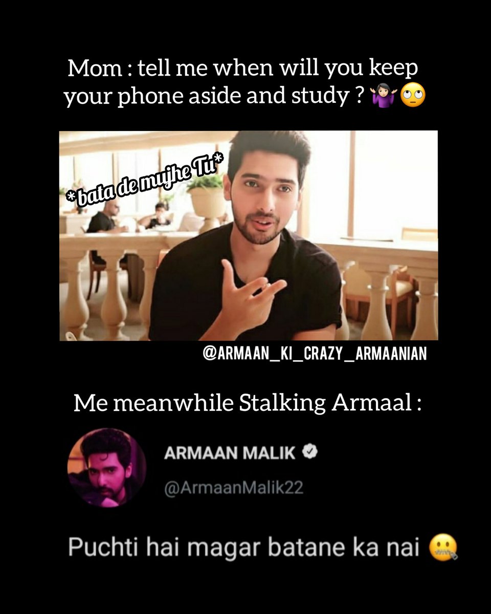 NazAM__'s tweet image. H-E-L-L-O FRANDS 😂😂🙈❤ 
Well I had to make a meme Ofc. 🤪 
@ArmaanMalik22 @AmaalMallik 
#CantControl #Control soon 🔥🤪