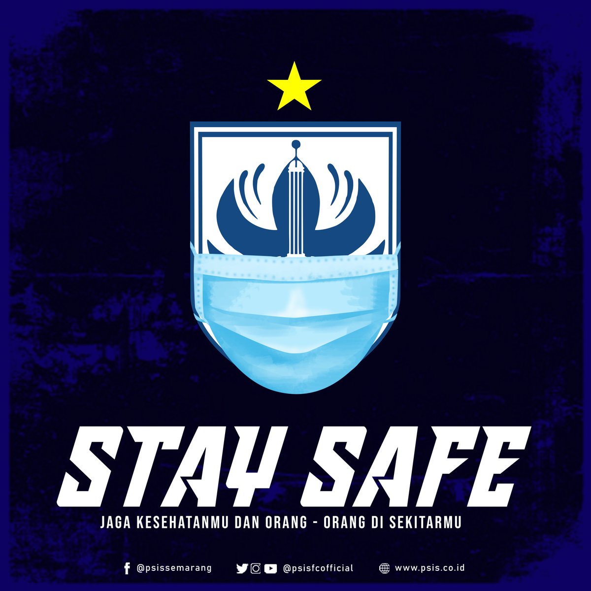 psisfcofficial's tweet photo. Pesan kami untuk semua dulur dimanapun berada. Apapun keadaanmu hindari kegiatan diluar rumah. Jaga kesehatan, jaga pola makan, dan jaga kebersihan. Mari jaga kesehatan bersama untuk diri sendiri dan untuk orang-orang disekitarmu. 💙💙

#PSIS #YohIsoYoh #StayAtHome🏡 #StaySafe https://t.co/gIp5aM6zZB