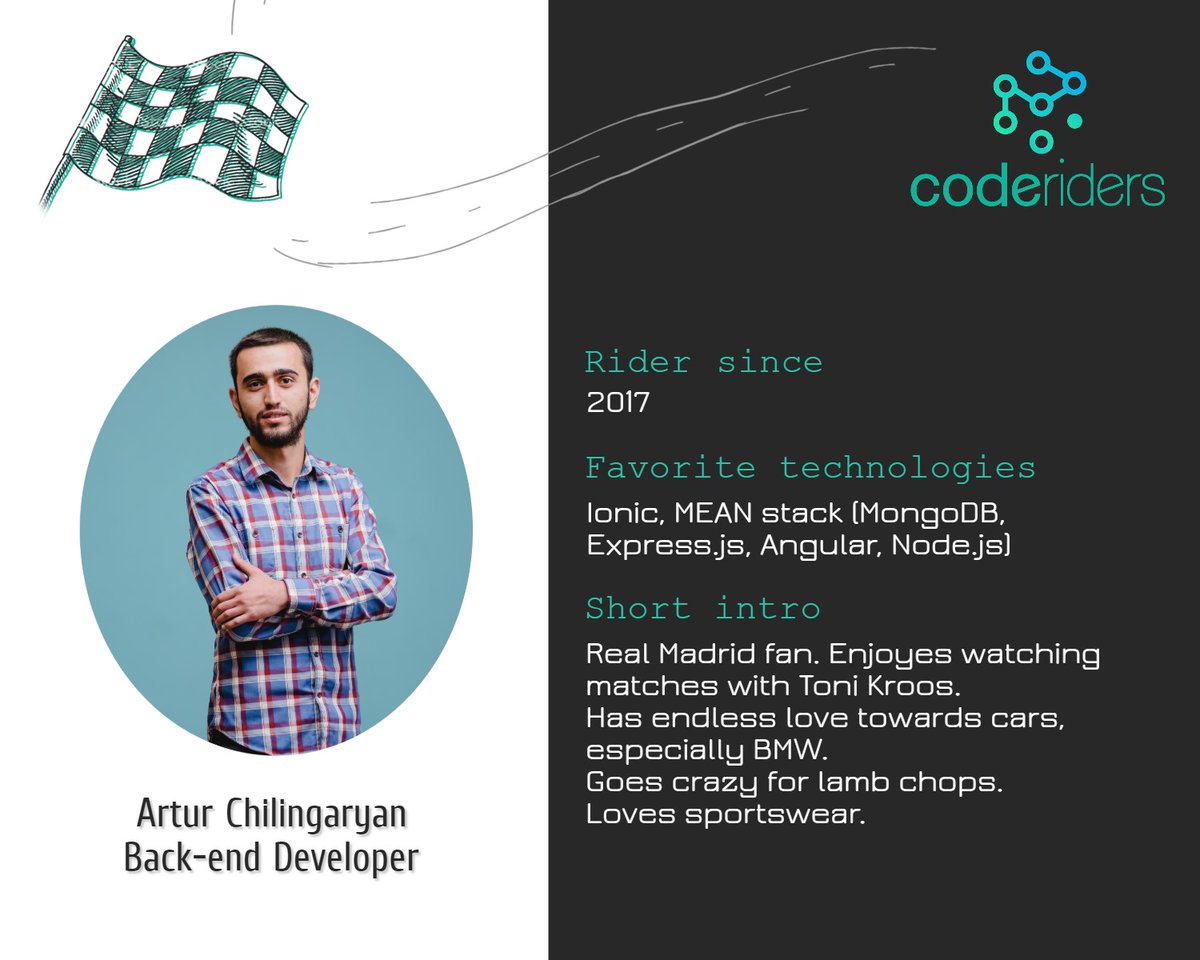 #MeetTheRiders
Let's meet Arthur Chilingaryan - an intelligent Back-End Developer and a fun person to work with!