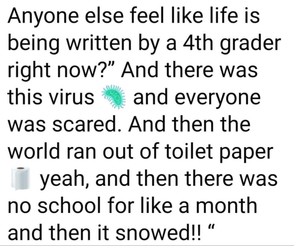 Southern__77's tweet photo. It does kind of seem that way. 🤔🧐😏
#coronapocolypse 🦠 
#ToiletPaperCrisis 🧻 
#SpringBreakExtended 🏖 https://t.co/fKwYjJMQqN