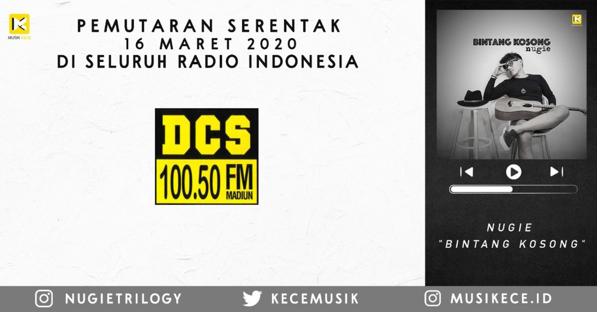 #simak Pemutaran Perdana songle #BintangKosong dr Nugie @DCSHits by <a href="/KeceMusik/">musik kece</a>