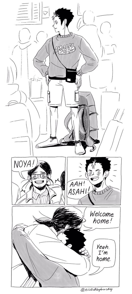 nicedaybucky's tweet photo. Homecoming 🛬

#haikyuu386 #ハイキュー #asanoya https://t.co/eolsfEqWHc