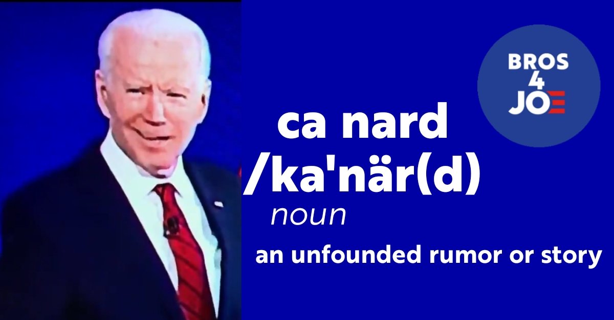 Bros4Joe's tweet image. Word of the day. 
#Canard #TeamJoe #DemDebate