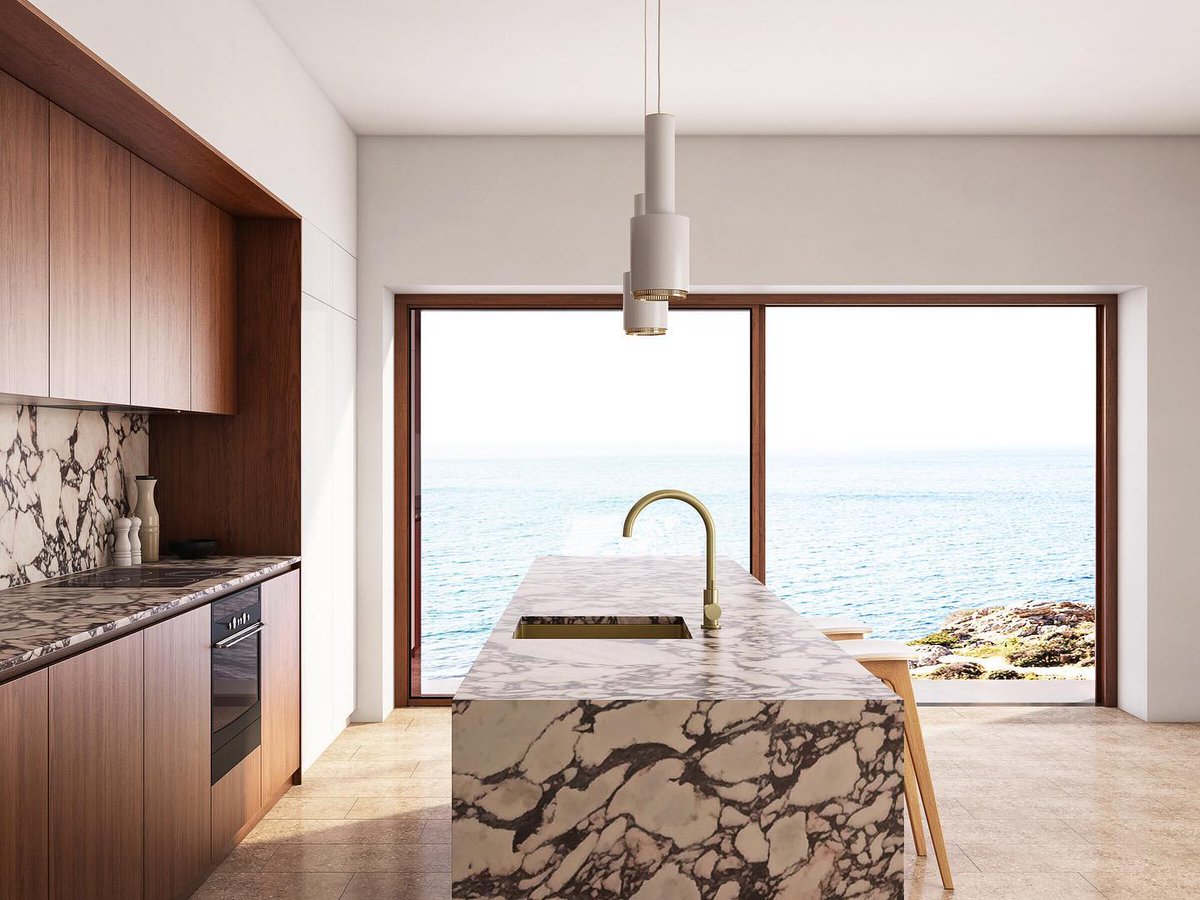 MeirAustralia's tweet photo. Escape ordinary &amp; voyage into luxury living with #Meir #TigerBronze #tapware
Modern elegance is embodied in this kitchen feat. https://t.co/XgBLX7pMW9 &amp; Brushed Gold #Lavello #Sinks 
#MeirAustralia #Metallic #premium #tapware #interior #kitchens #design #bronze #sink #gold #tap https://t.co/jxBKOowwHh