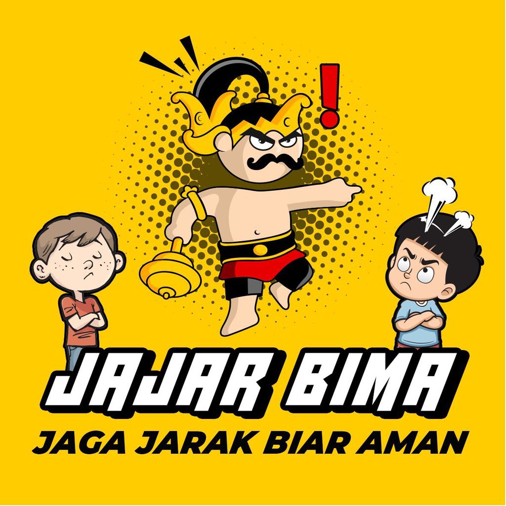  Poster  Jaga Jarak Covid 19  Kartun  Download Poster 