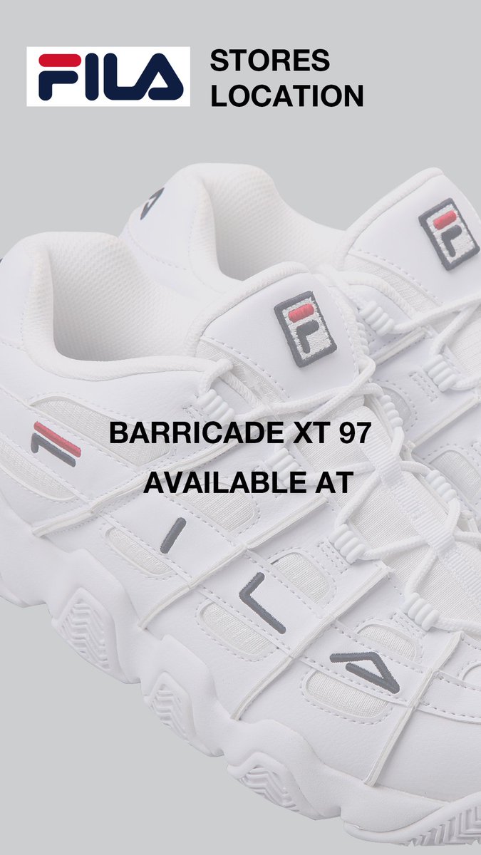 FILA Indonesia sur Twitter : "FILA Barricade XT97 as our first drop FILA sneakers series. It comes to show another level of fashion. Available at selected stores. One World One