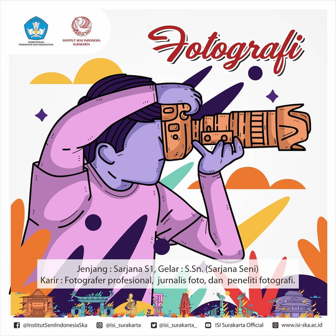 isi_surakarta_'s tweet photo. #ayokuliahseni
S-1 Fotografi
#kemdikbud #kemendikbud #isiska #isisurakarta #isisolo #surakarta #kotasurakarta #kotasolo #isiskajuara #humasisiska #temanisiska #miminiska #bhinnekatunggalika #budayasaya #indonesiajaya #indonesiaraya #ayokuliahseni #inovasiseni #indonesiamaju https://t.co/M9m7XatFxR