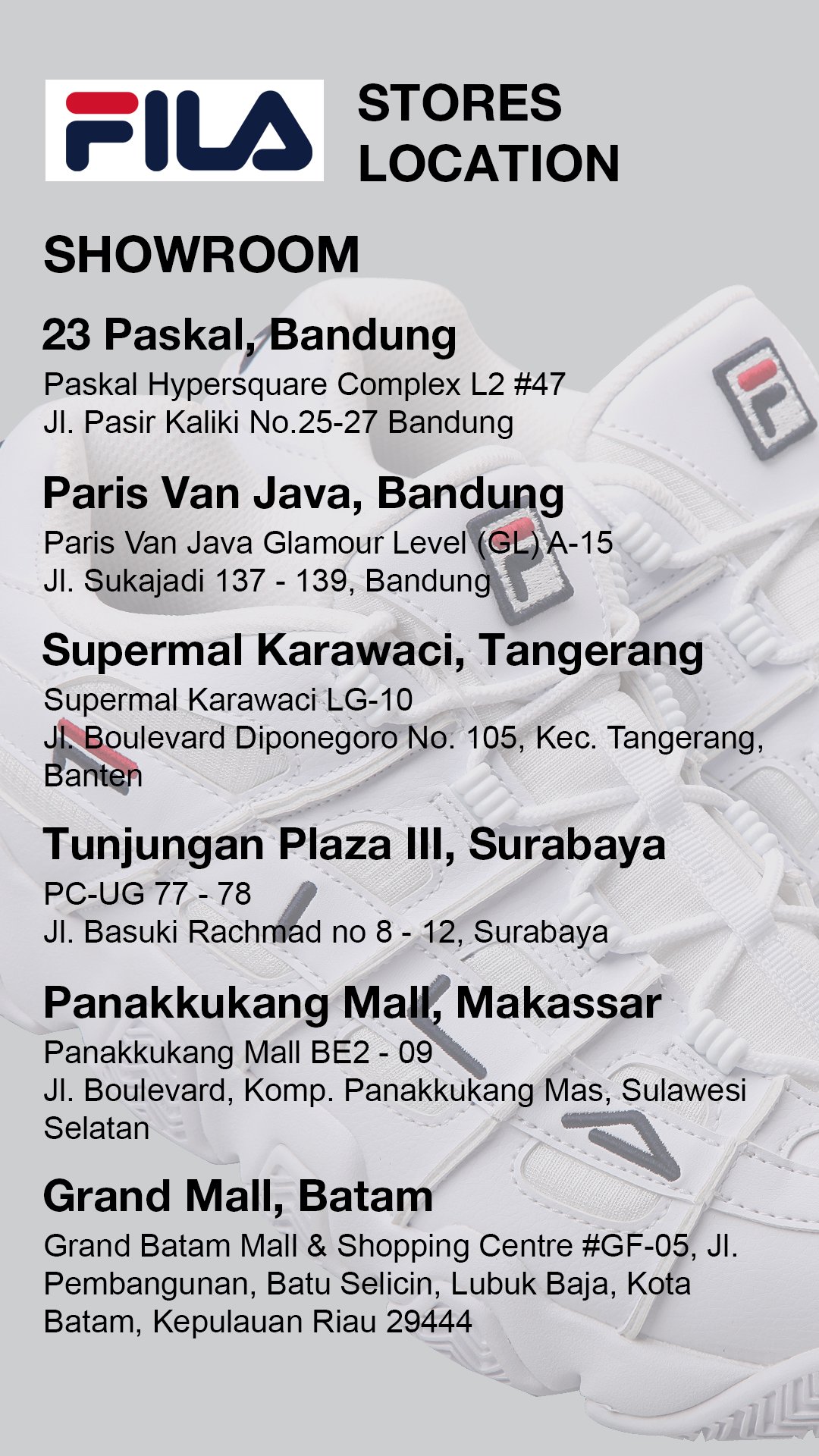Fila store locations cheap