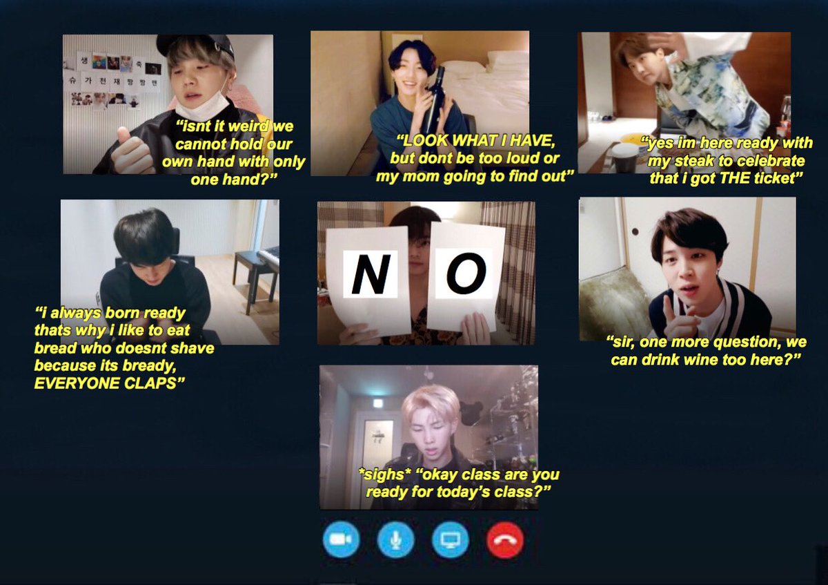 roomatear's tweet photo. bts au;

in which namjoon was assigned to be the tutor for an online class, but everyone are just new with this kind of thing. https://t.co/4VmjHzsUaN