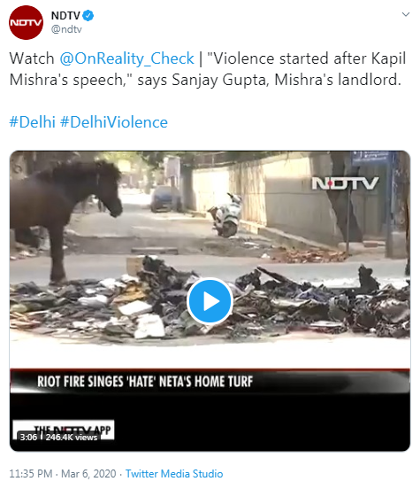 In this world of 'Fastest Finger First' and 'Breaking News', fact check hardly matters. Even if it involves extremely sensitive topics such as communal riots.So what if some folks take us at  #NDTV for a ride, huh?We can always apologize .. sorry .. 'clarify' later!!