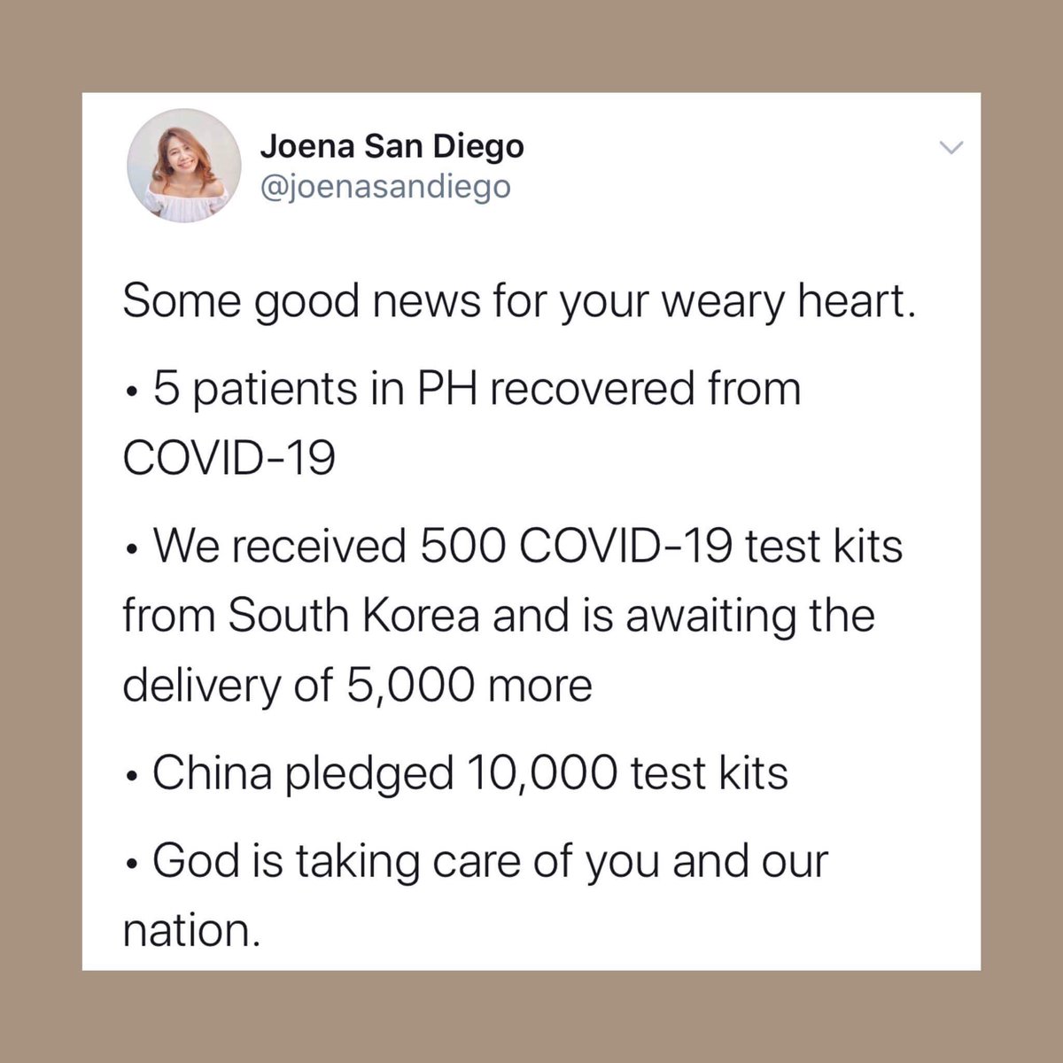 eduardzone1's tweet photo. If this is true. Lord thank you for healing our land. And your People. 🙏🙏🙏 #COVID19PH #hopeful #PrayTogether #PrayForTheWorld https://t.co/GsvFcelrW6