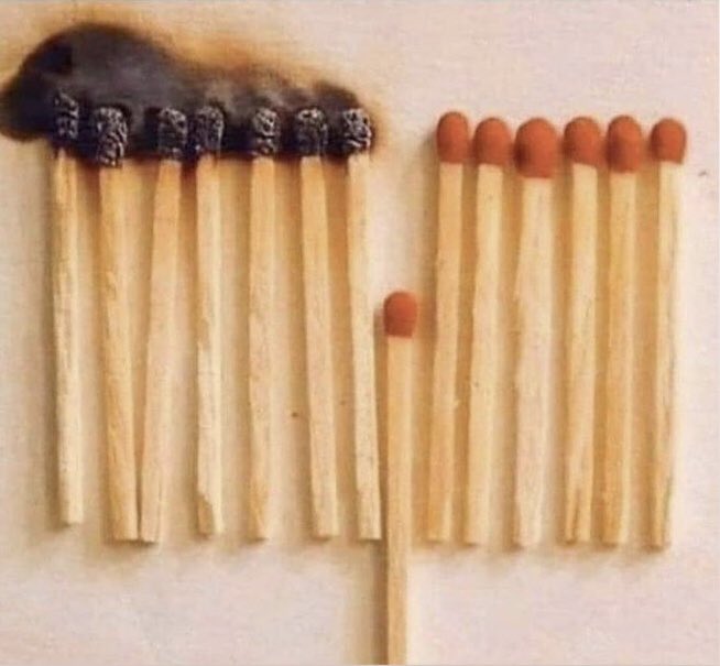 the one who stayed away saved all the rest