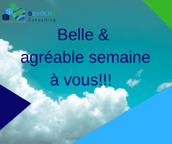 Belle et Agréable semaine à vous! 
#Bevolus #BPSCG