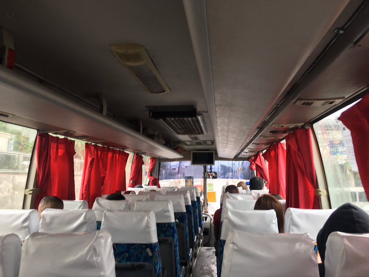 jay_dones's tweet photo. AS of 1pm: Provincial bus from Sta. Rosa, Laguna to QC is implementing social distancing measures. Only about 24 persons per trip. They jot down every passengers’ names, contact number and where you’re heading. https://t.co/ukIUczVaDY