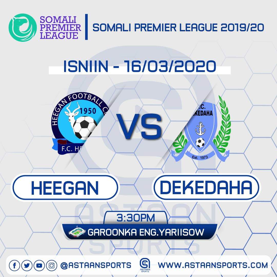 ShacbaanMedia's tweet photo. Kulanka Maanta ee Somali Premier League 2019/2020. https://t.co/YBvyjyDkGq