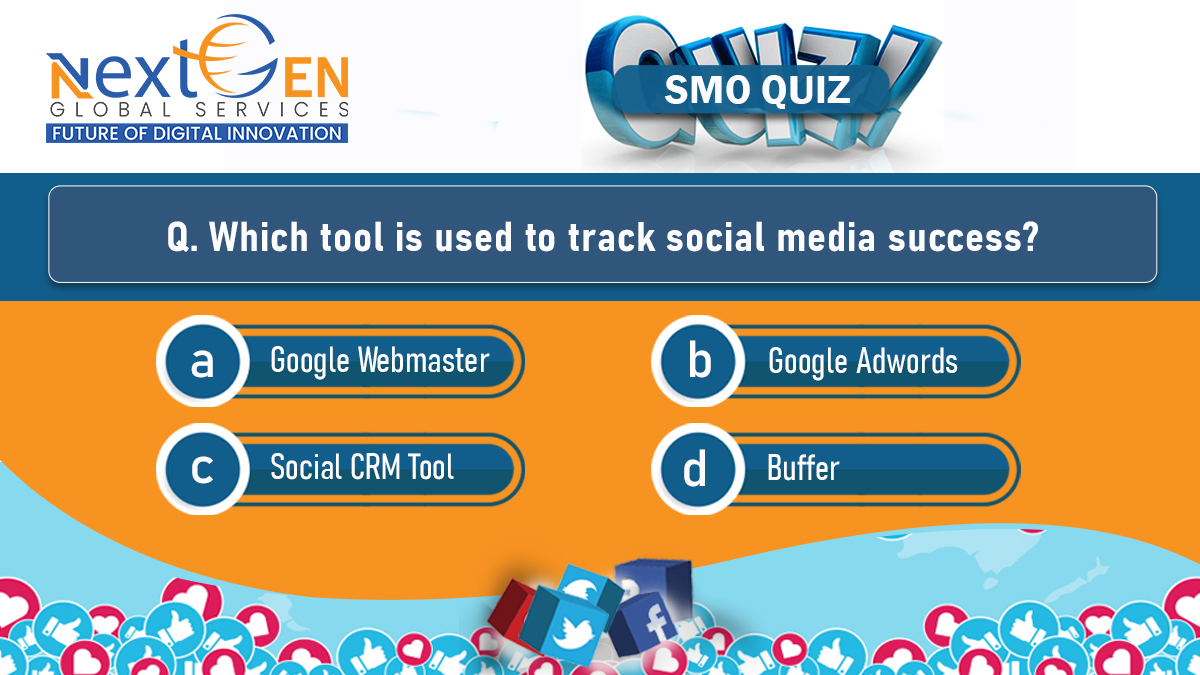 global_nextgen's tweet photo. Which tool is used to track social media success?
.
A. Google Webmaster
B. Google Adwords
C. Social CRM Tool
D. Buffer
.
.
#socialmedia #socialmediatool #trackingtool #googleadwords #CRM https://t.co/5T3bdksPrp