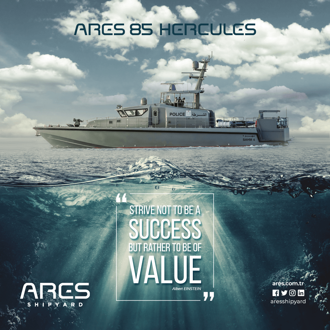 ARESShipyard's tweet photo. Başarmak için değil, değer yaratmak için çabala.
Strive not to be a success, but rather to be of value.
#navalcraft #patrolcraft #coastguard #shipbuilding #rescueboat #patrolboat #fastpatrolboat #navyship #navyships #offshorepatrolvessel #fastinterceptorcraft #fastattackcraft https://t.co/6g2tpN8M3p