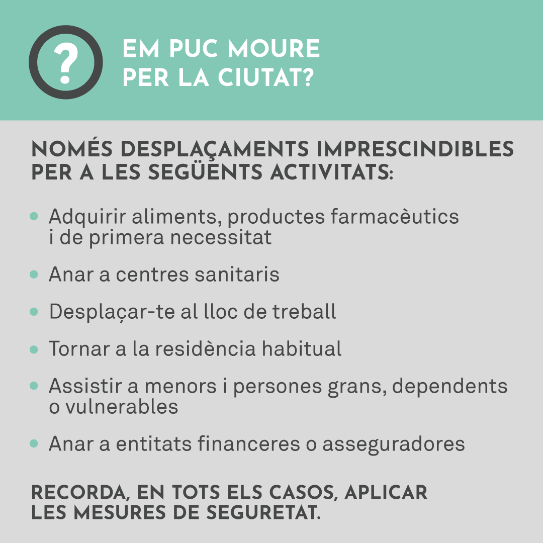 GUBBarcelona's tweet photo. #BondiaBCN recorda que en l’estat d’alarma decretat i per evitar la propagació de la #Covid19, convé quedar-se a casa i només moure’s si és estrictament necessari. https://t.co/MJMAOHQftO