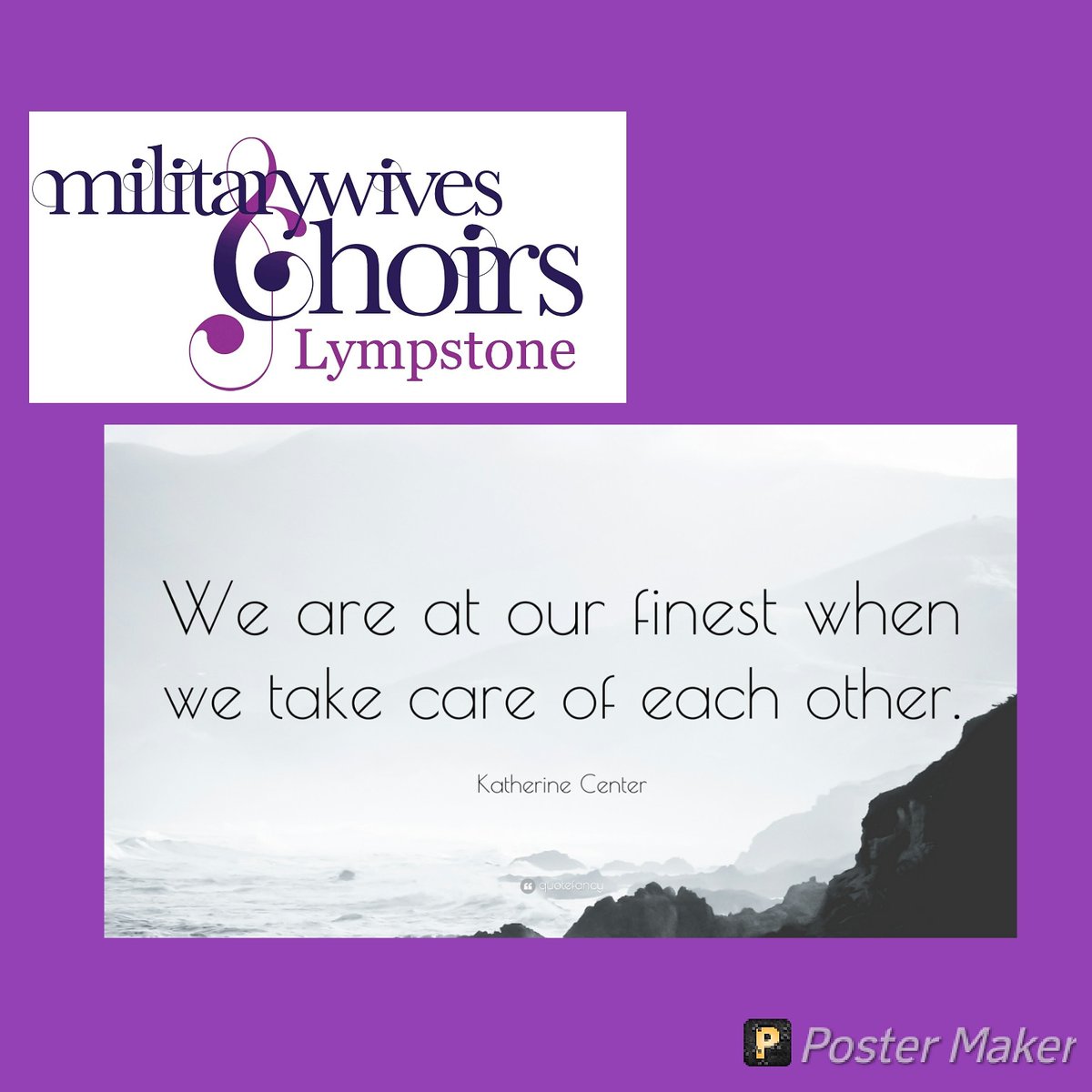 lympstonemwc's tweet photo. During this worrying time lets pull together, look after your community , your friend , your family .@MWChoirs @ColSimonChapman @bbcpointswest #StrongerTogether https://t.co/D0bR015l5y