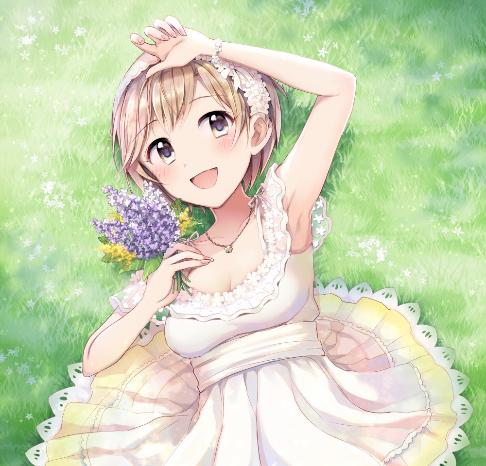 「「プロデューサーさん。つぼみだった私も、しっかり咲けたよ」 」|gum🐹3/19(日)歌姫デレ55のイラスト