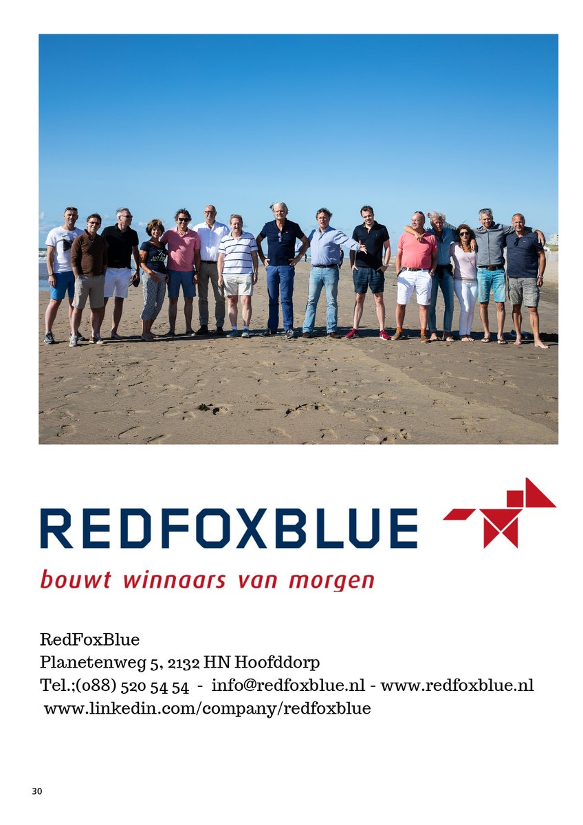 RedFoxBlue bouwt winnaars van morgen. Dat heeft hen ook een mooie positie opgelevert in de top 1000 lijst van zakelijke dienstverleners. Ook aanwezig in de laatste editie van InfoRegio