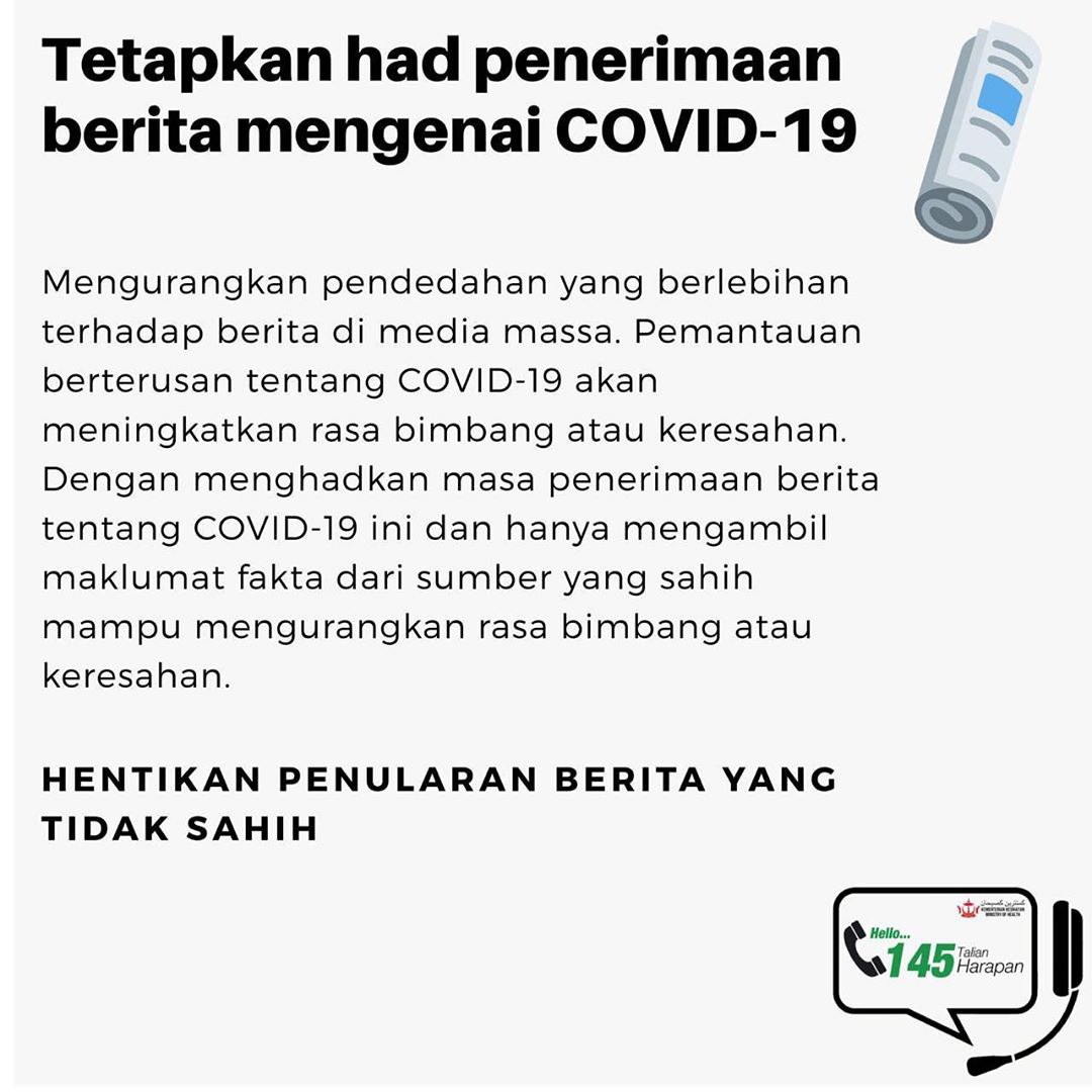 possiblyzebra's tweet photo. Talian Harapan 💚 posted some useful advice on mental health during this period where COVID-19 is heavily impacting all aspects of our lives
(Pics in Malay. Full post on IG: https://t.co/1voyC2jAqM)
Talian 145 📞
⏰ 8.00AM - 11.00PM
#th145 #mohbrunei #itsokaynottobeokay https://t.co/DJqj1Jc732