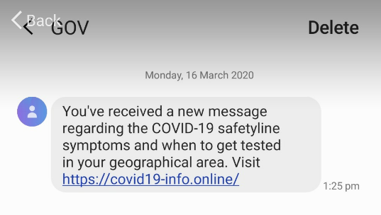 ASDGovAu's tweet image. Watch out for scam texts claiming to be Australian Government advice on COVID-19 testing, which are aimed at stealing your bank details. Read more: staysmartonline.gov.au/alert-service/…
